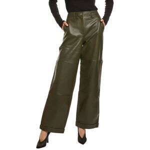 Proenza Schouler White Label Womens Mason Leather Pant, Green